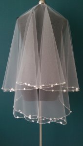 Фата с 3-d цветами